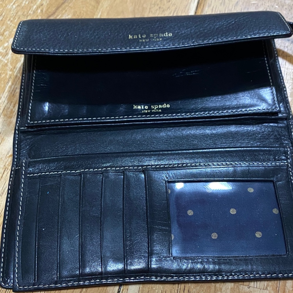 Kate Spade Black Leather Wallet - Picture 3 of 8